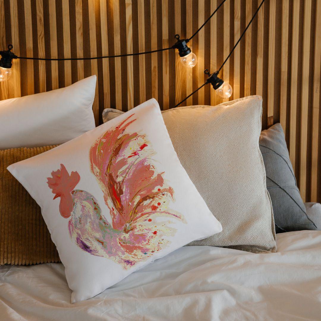 Designer Cotton Boho Throw Pillow Covers - Set of 2 - THR-COVER-WHI-18.18-1.RUS.2 - Arconiz