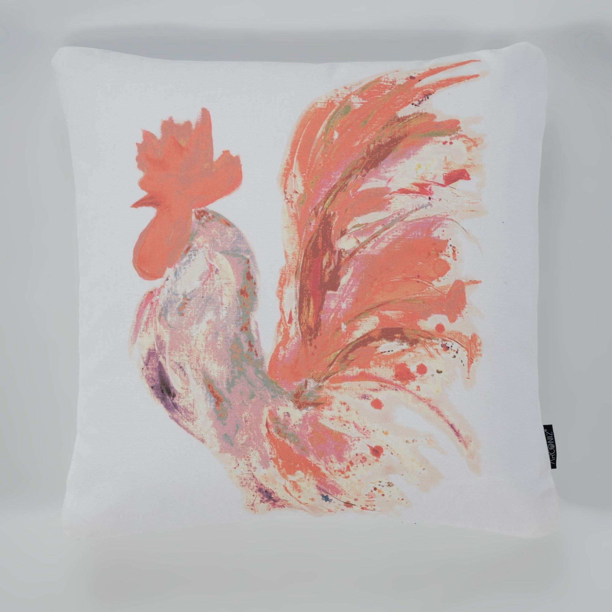 Designer Cotton Boho Throw Pillow Covers - Set of 2 - THR-COVER-WHI-18.18-1.RUS.2 - Arconiz