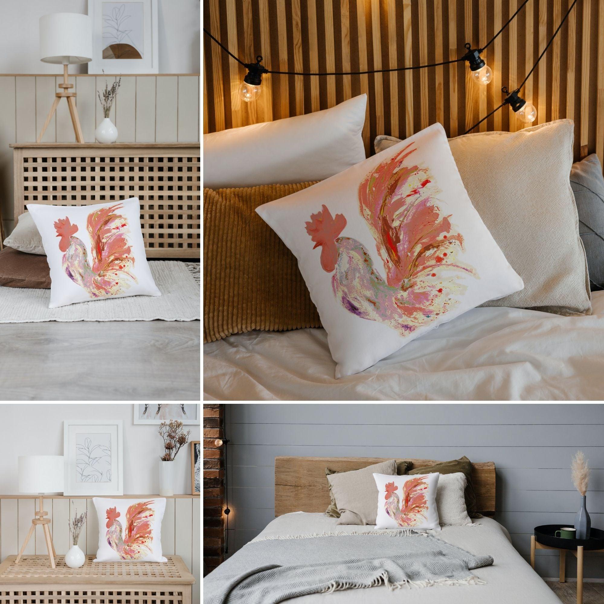 Designer Cotton Boho Throw Pillow Covers - Set of 2 - THR-COVER-WHI-18.18-1.RUS.2 - Arconiz