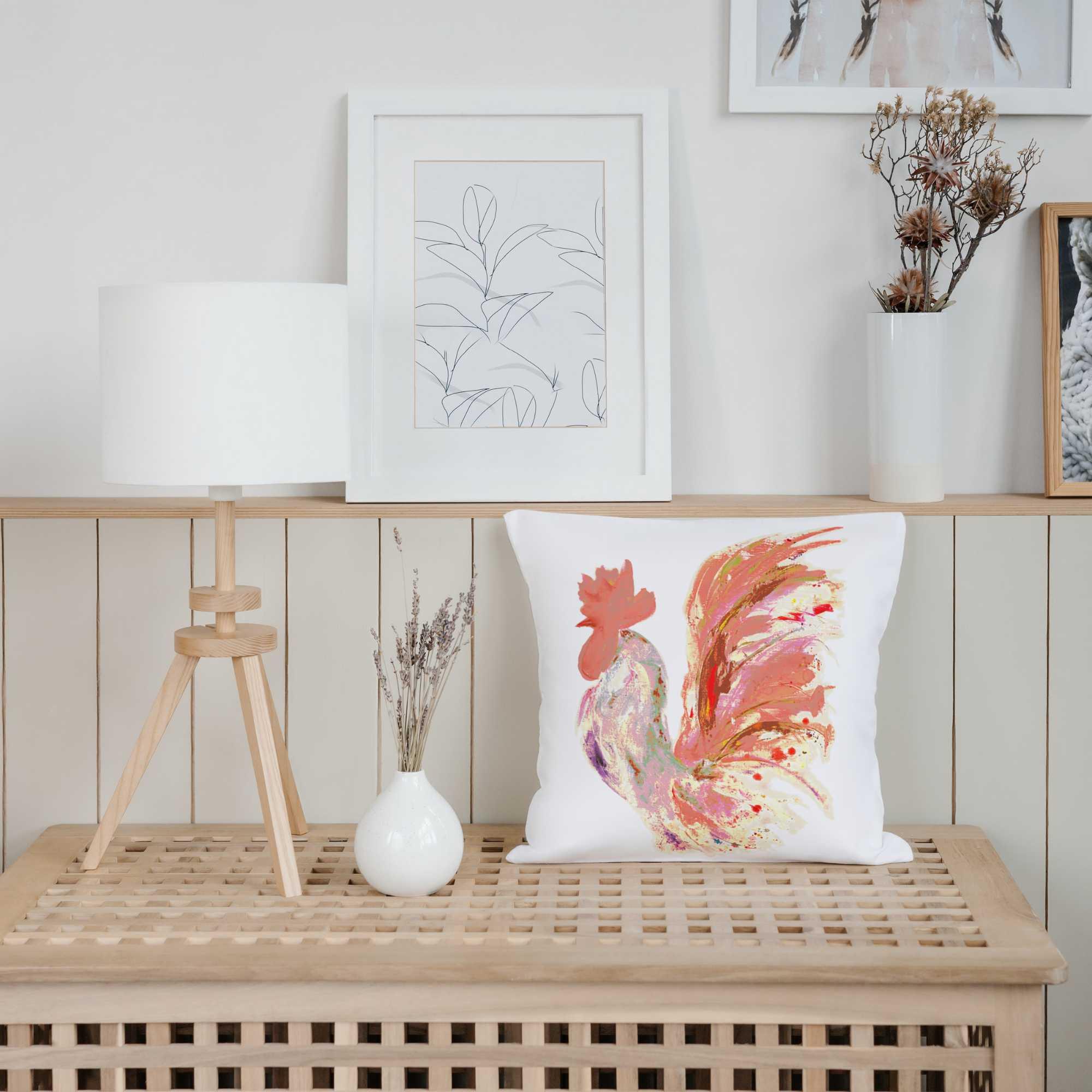 Designer Cotton Boho Throw Pillow Covers - Set of 2 - THR-COVER-WHI-18.18-1.RUS.2 - Arconiz