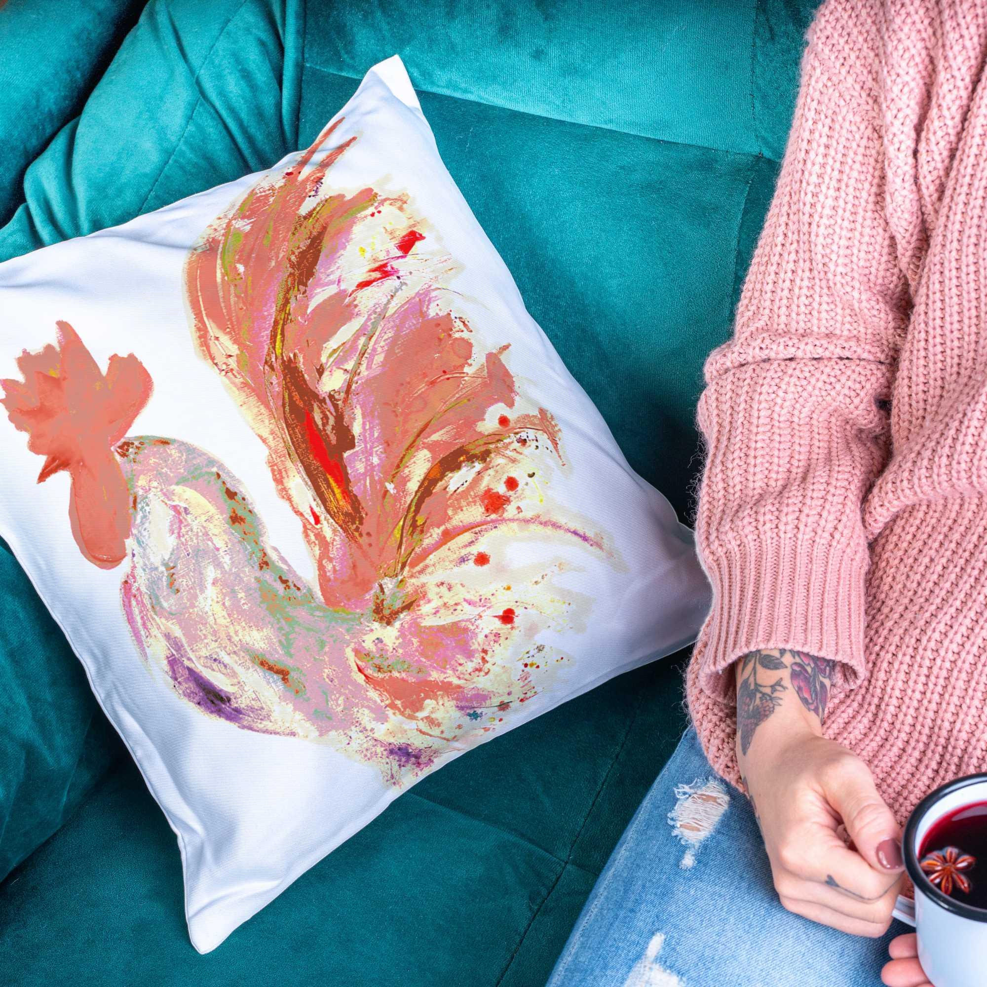 Designer Cotton Boho Throw Pillow Covers - Set of 2 - THR-COVER-WHI-18.18-1.RUS.2 - Arconiz