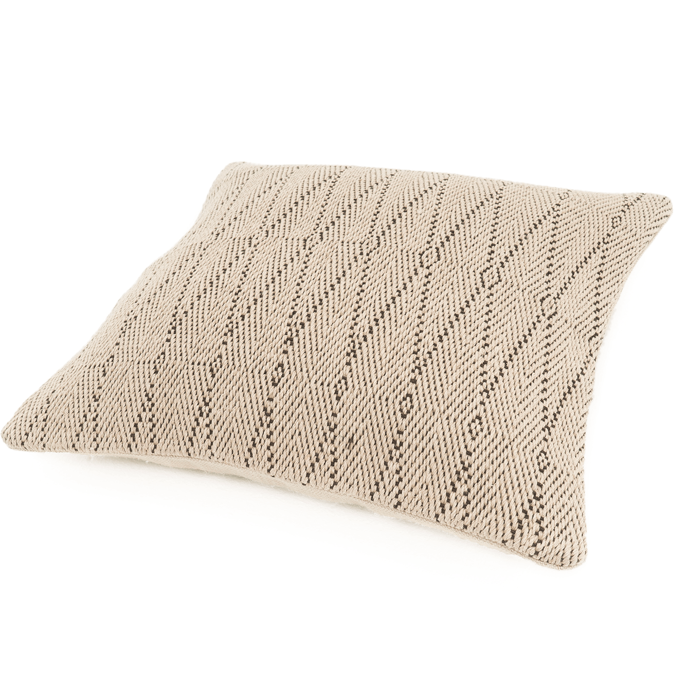 Mirror Handwoven Hemp Pillow Case, Beige Bohemian Decor - 9IHRDOK002002 - Arconiz