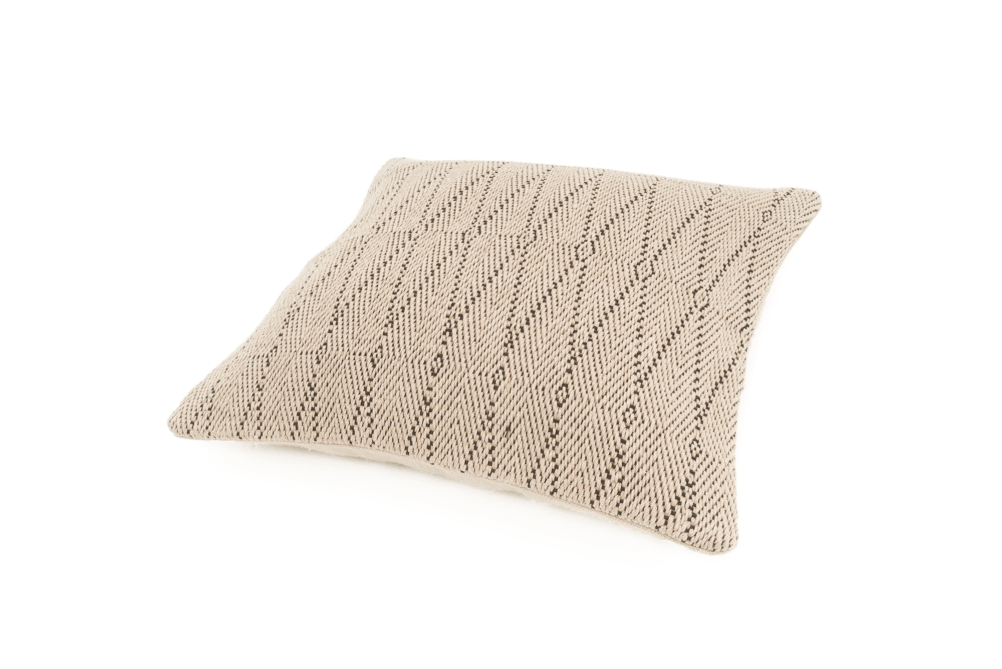 Mirror Handwoven Hemp Pillow Case, Beige Bohemian Decor - 9IHRDOK002002 - Arconiz
