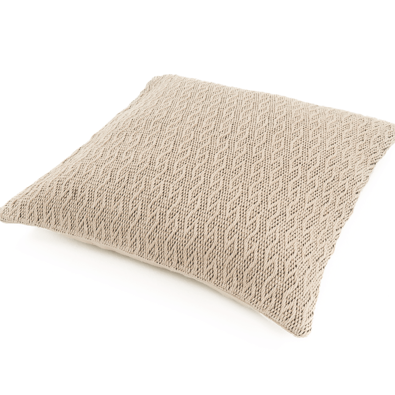 Handwoven Hemp Pillow Case, Beige Rustic Zigzag - 9IHRDOK002005 - Arconiz