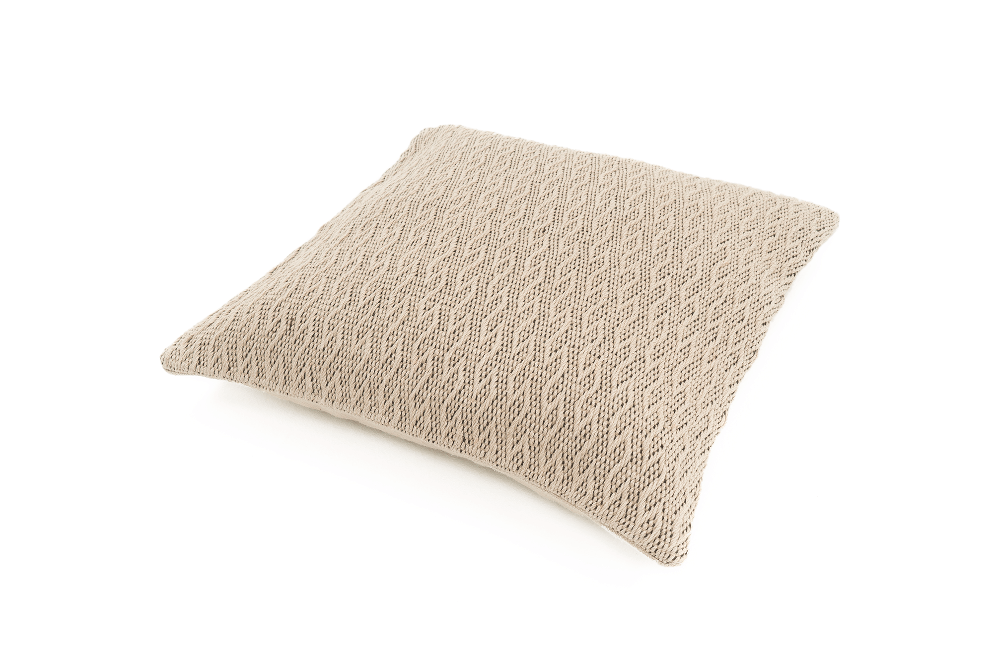 Handwoven Hemp Pillow Case, Beige Rustic Zigzag - 9IHRDOK002005 - Arconiz