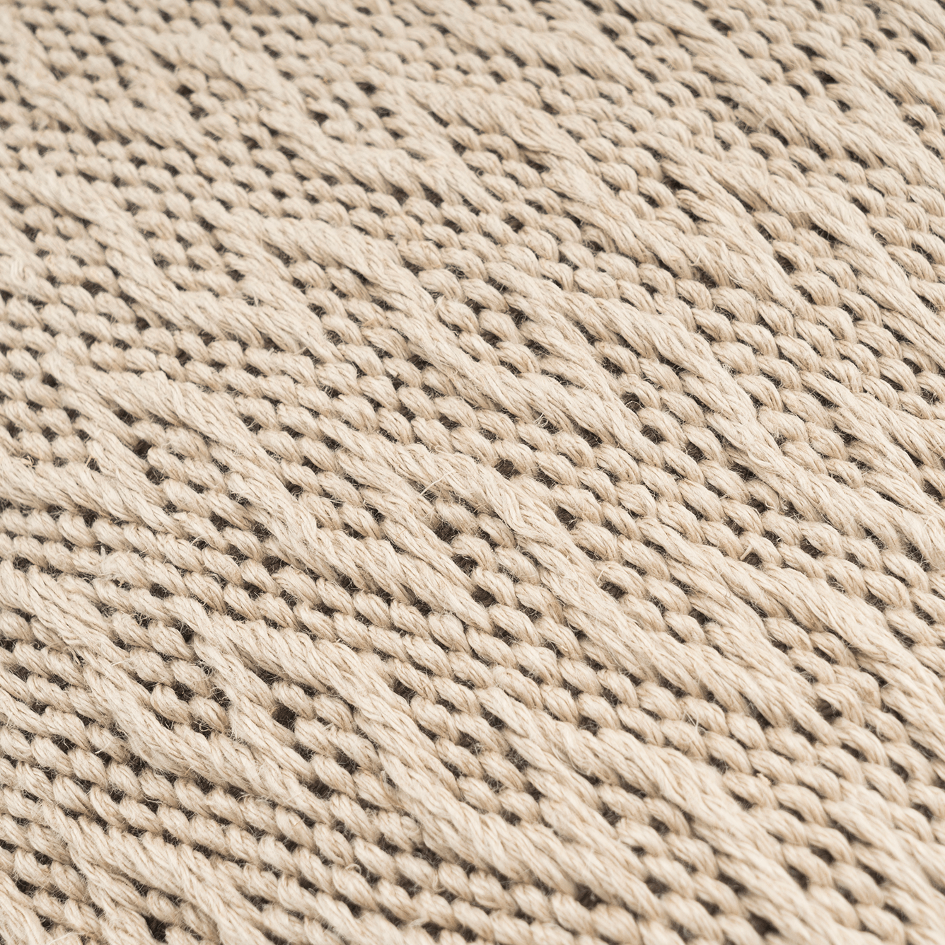 Handwoven Hemp Pillow Case, Beige Rustic Zigzag - 9IHRDOK002005 - Arconiz
