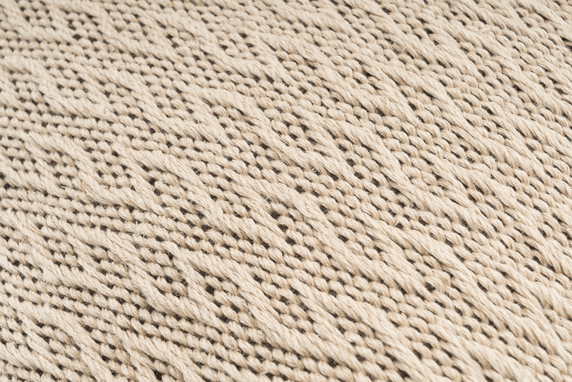 Handwoven Hemp Pillow Case, Beige Rustic Zigzag - 9IHRDOK002005 - Arconiz