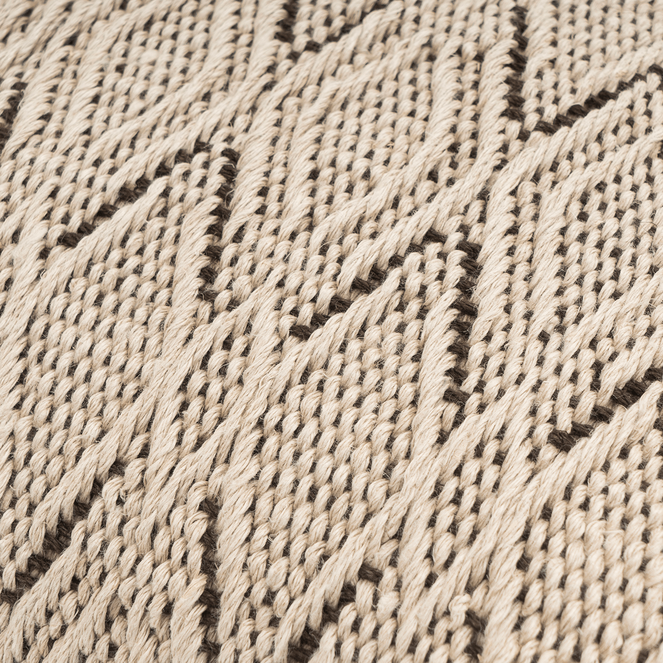 Fog Handwoven Hemp Pillow Case, Bohemian Diamond-Weave Beige - 9IHRDOK002009 - Arconiz