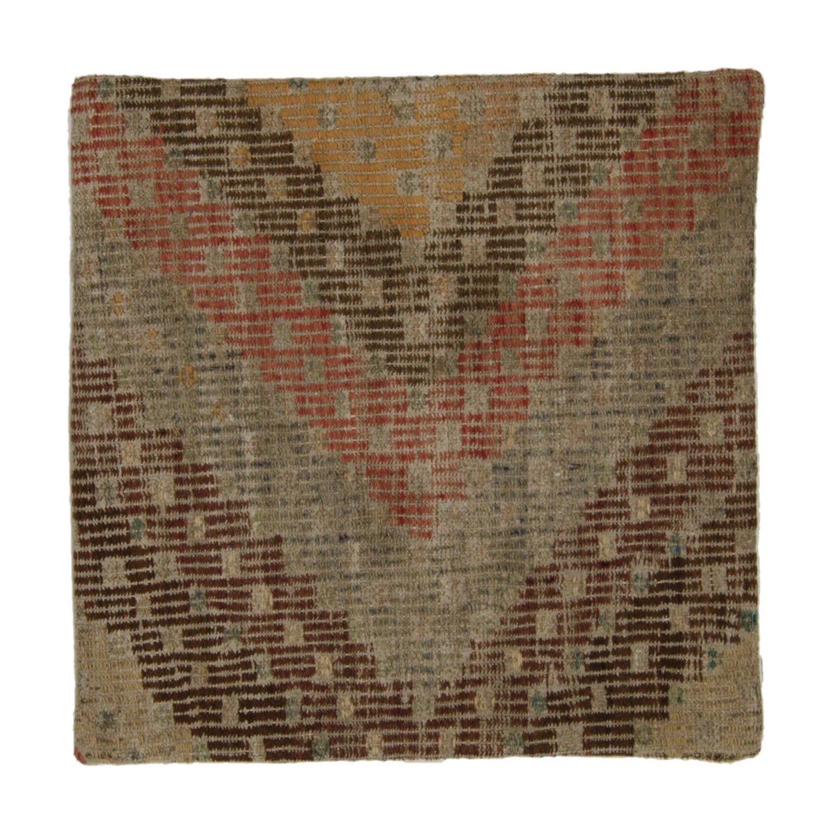 Beige & Sage vintage rug chevron pillow cover 20" x 20" - PC-CHE-BEI-5050-004 - Arconiz