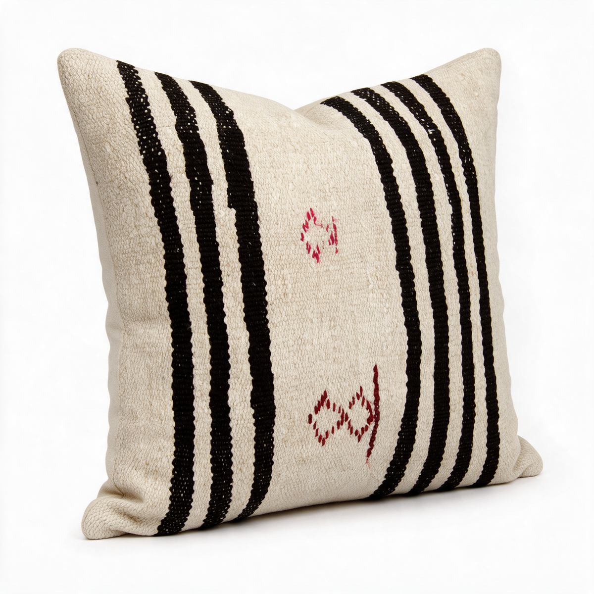 Black Modern Stripe Pillow Cover 20x20 - styled view - N-0006