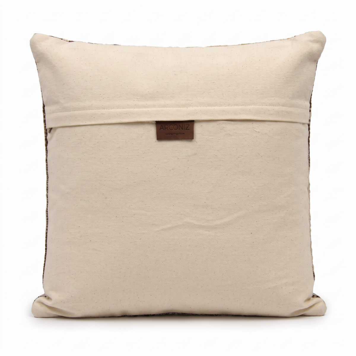 Beige Neutral Geometric Pillow Cover 20x20 - cotton canvas back with hidden zipper and Arconiz label - N-0086