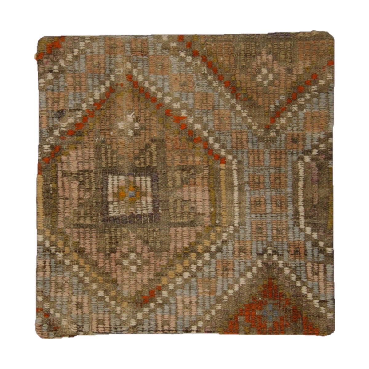 Rust & Sage vintage rug medallion pillow cover 18" x 18" - PC-MED-RUS-4545-014 - Arconiz