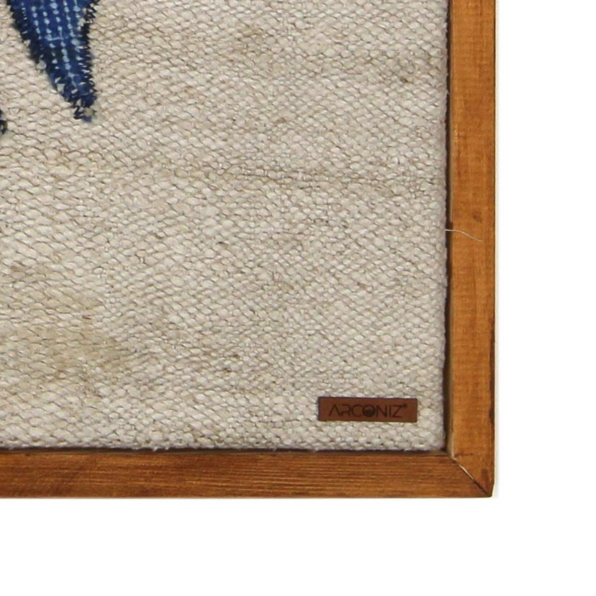 Solid wood frame corner and Arconiz maker's label - WA-FSH-COB-5050-004