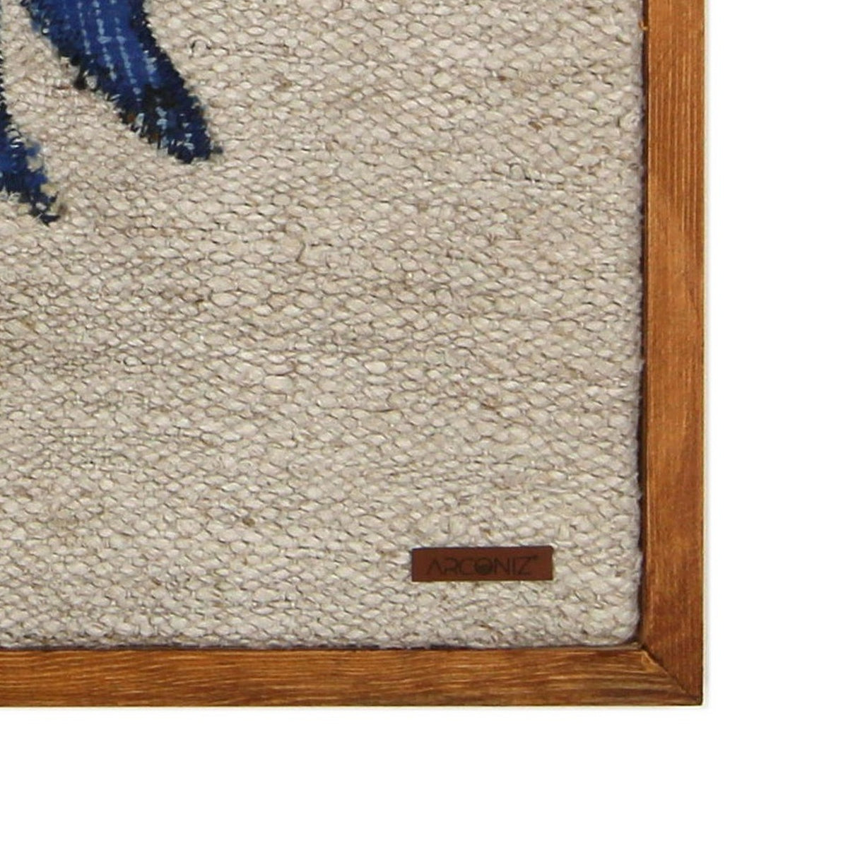 Solid wood frame corner and Arconiz maker's label - WA-FSH-COB-5050-012
