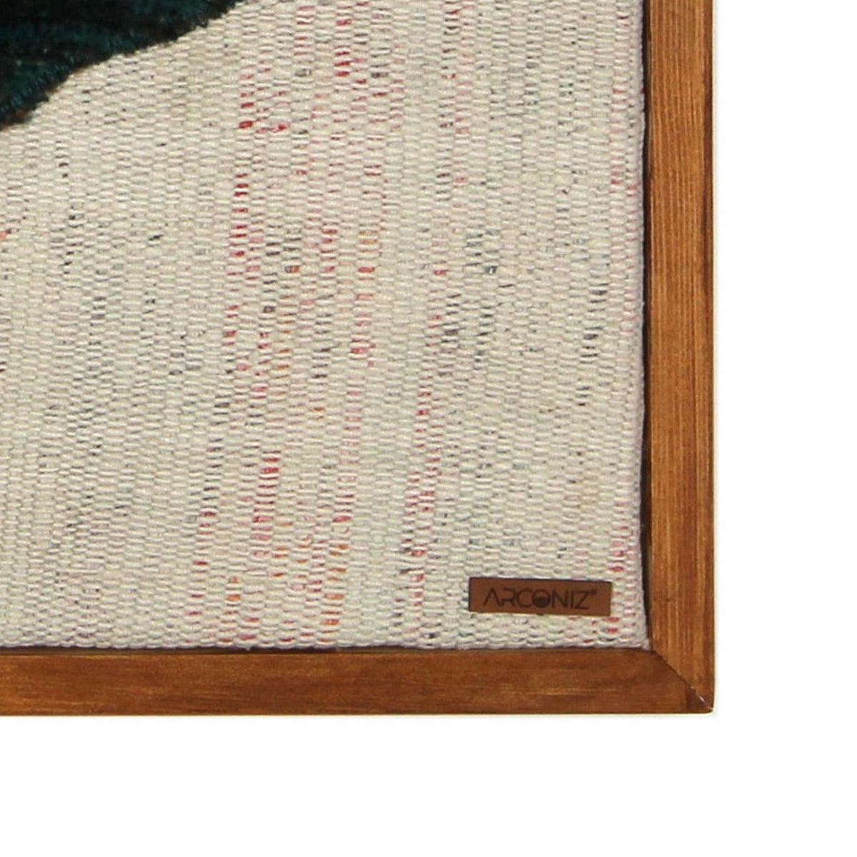 Solid wood frame corner and Arconiz maker's label - WA-FSH-NEA-5050-016
