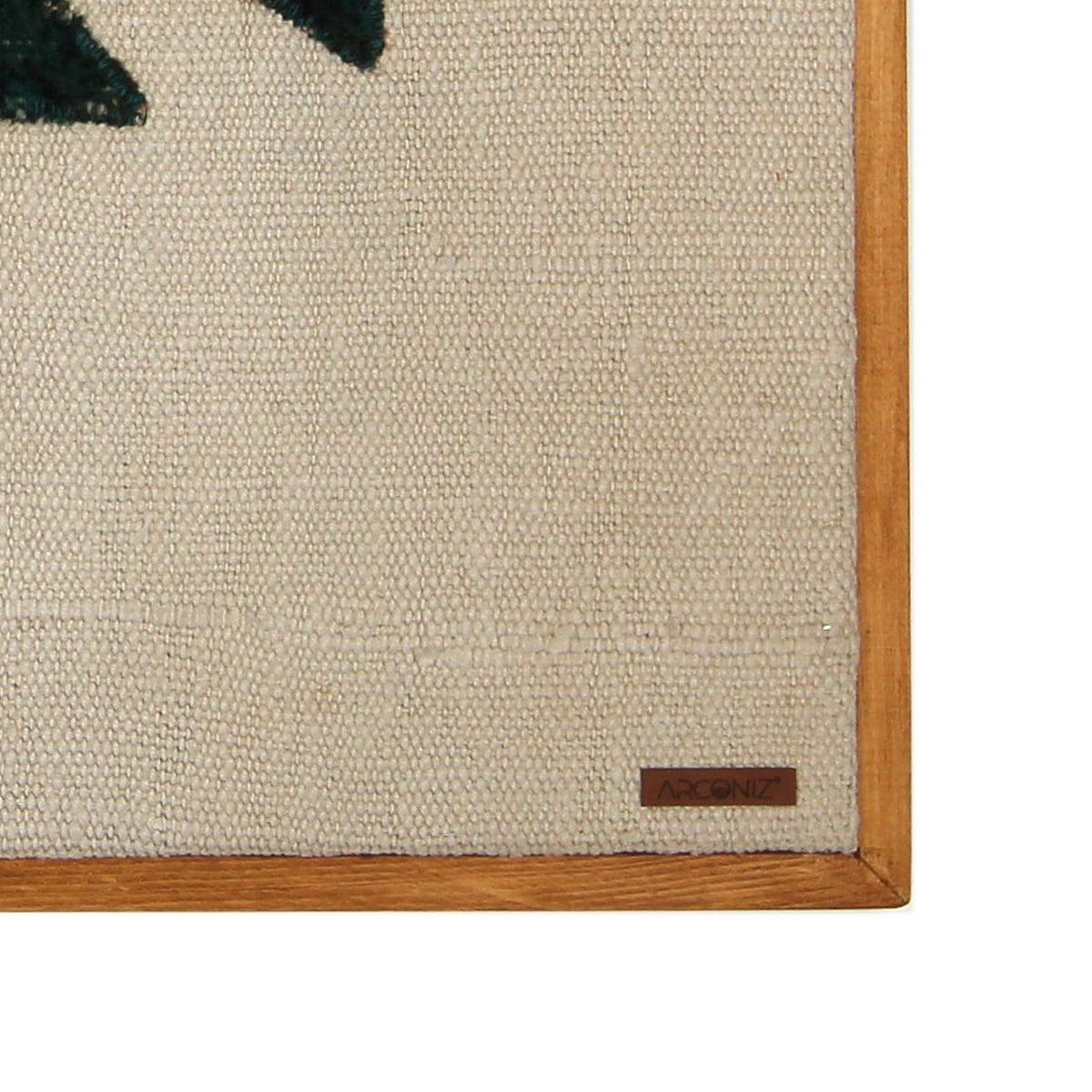 Solid wood frame corner and Arconiz maker's label - WA-FSH-NEA-6060-058