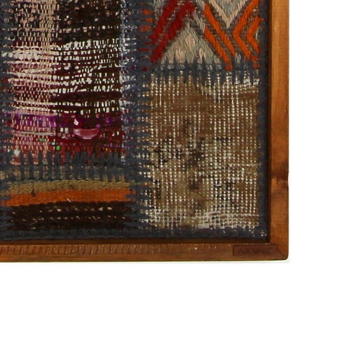 Solid wood frame corner and Arconiz maker's label - WA-PCH-GRE-6595-072