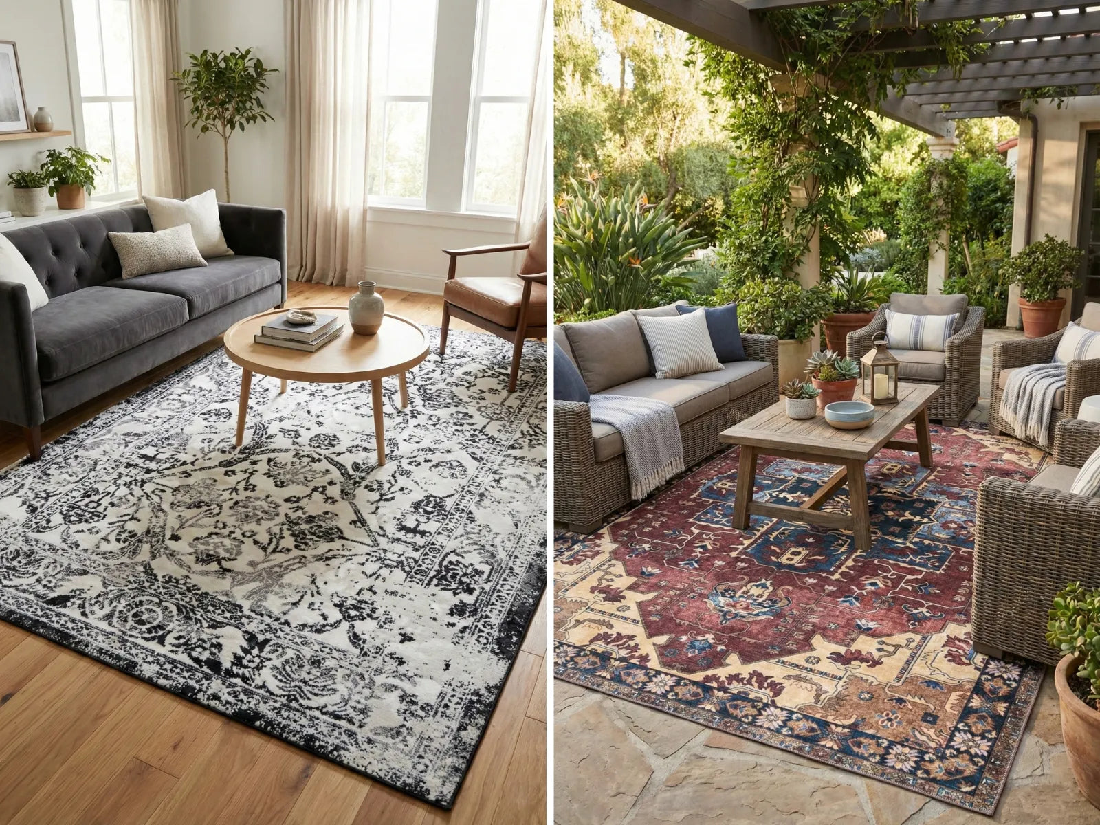 7 Durable Choices for Area Indoor Outdoor Rugs in Busy Homes