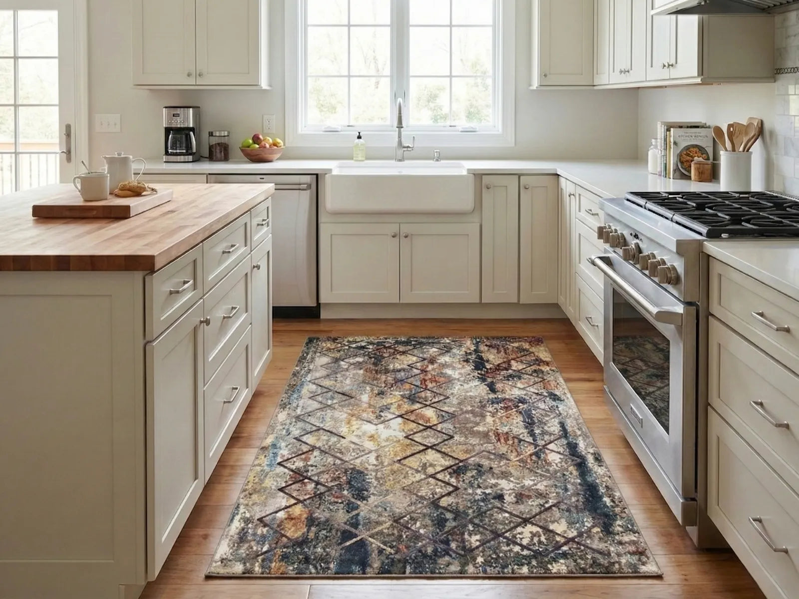 7 Easy Sizing Rules for Kitchen Area Rugs Zones