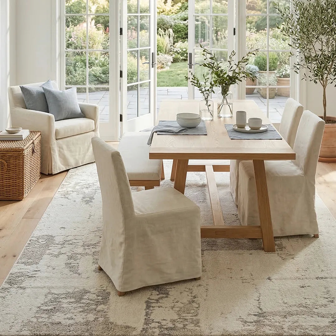 7 Area Rugs That Work Under Dining Room Tables