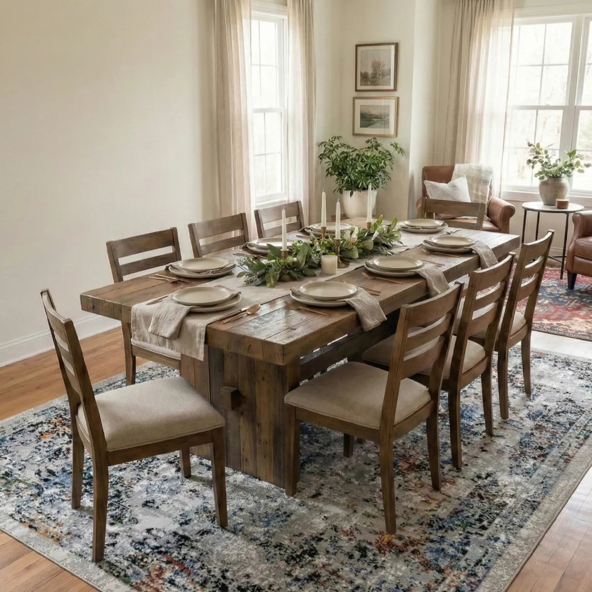 8 Table-Fit Rules for Dining Room Area Rugs – Arconiz