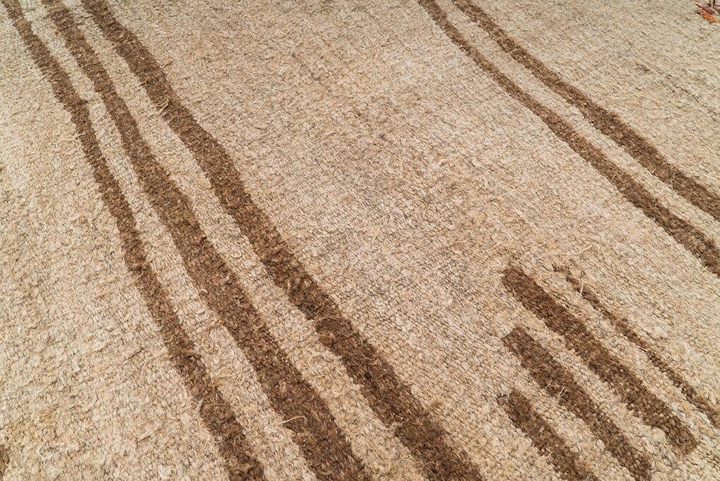 Handwoven Vintage Hemp Rug - 01-00051 - Arconiz