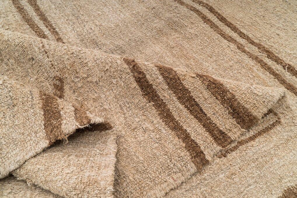 Handwoven Vintage Hemp Rug - 01-00051 - Arconiz