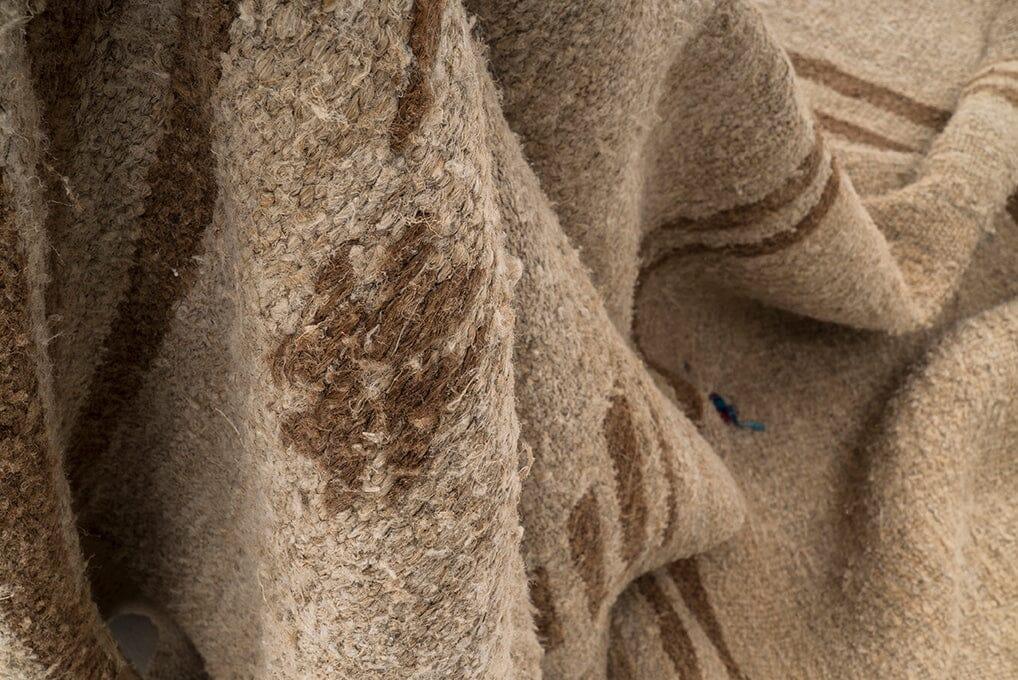 Handwoven Vintage Hemp Rug - 01-00051 - Arconiz