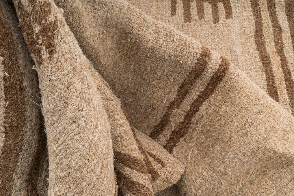 Handwoven Vintage Hemp Rug - 01-00051 - Arconiz