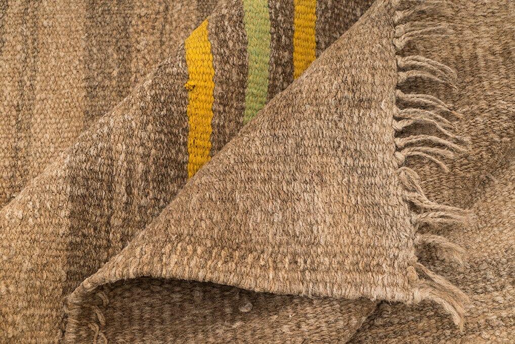Hemp Bouquet Handwoven Vintage Rug - 01-00095 - Arconiz
