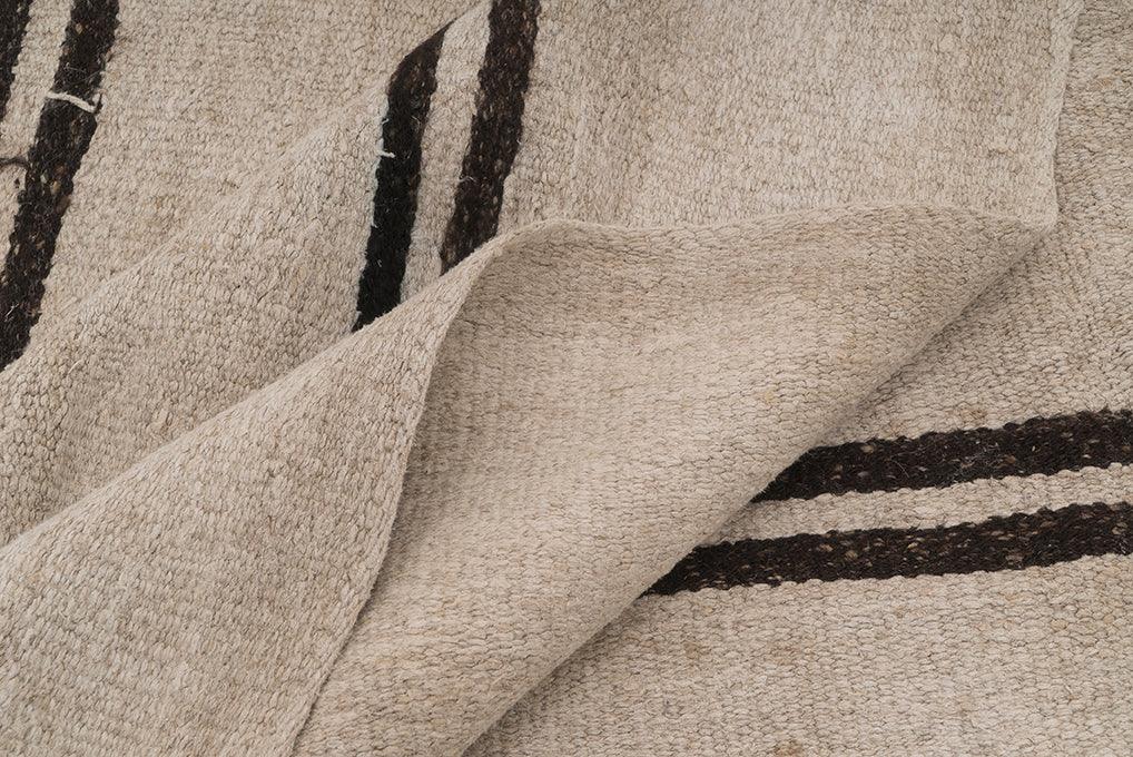 Hemp Bouquet Handwoven Vintage Hemp Rug - 01-00128 - Arconiz