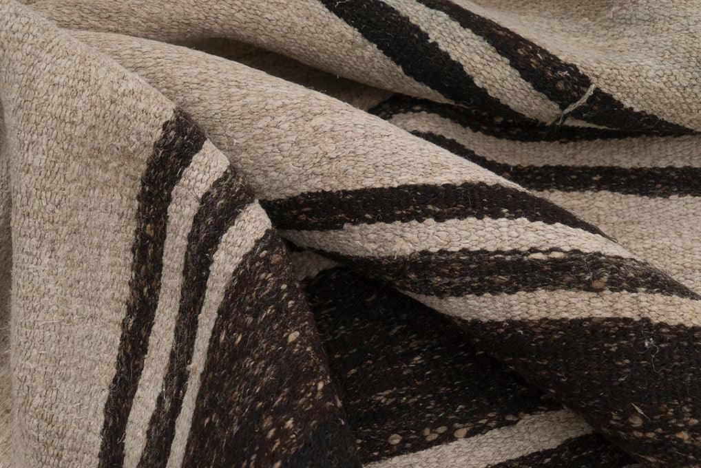 Hemp Bouquet Handwoven Vintage Hemp Rug - 01-00128 - Arconiz