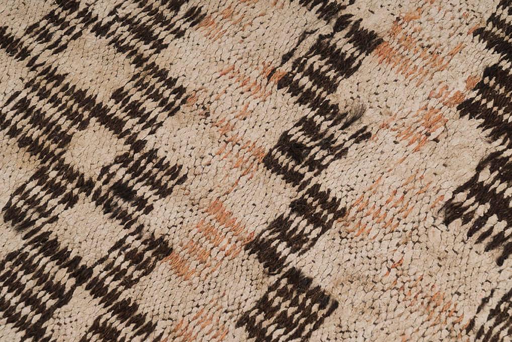 Hemp Bouquet Handwoven Vintage Hemp Rug, Anatolian Design - 01-00141 - Arconiz