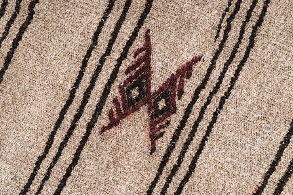 Hemp Bouquet Handwoven Vintage Hemp Rug - 01-00276 - Arconiz