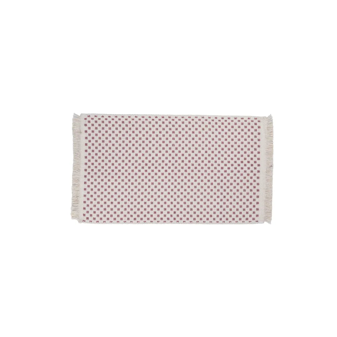 Pink Modern Geometric Machine Washable Area Rug