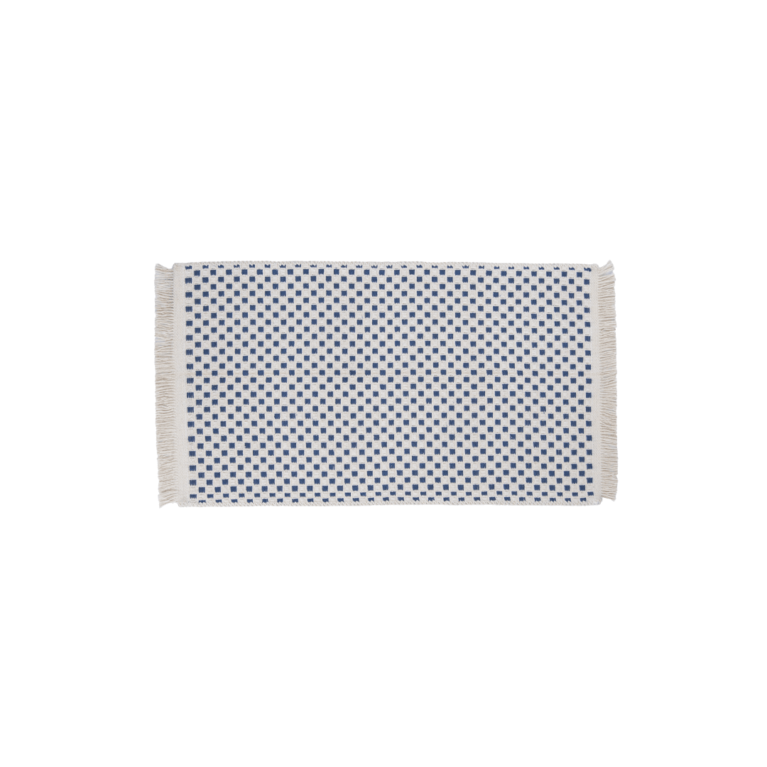 Blue Modern Geometric Machine Washable Area Rug