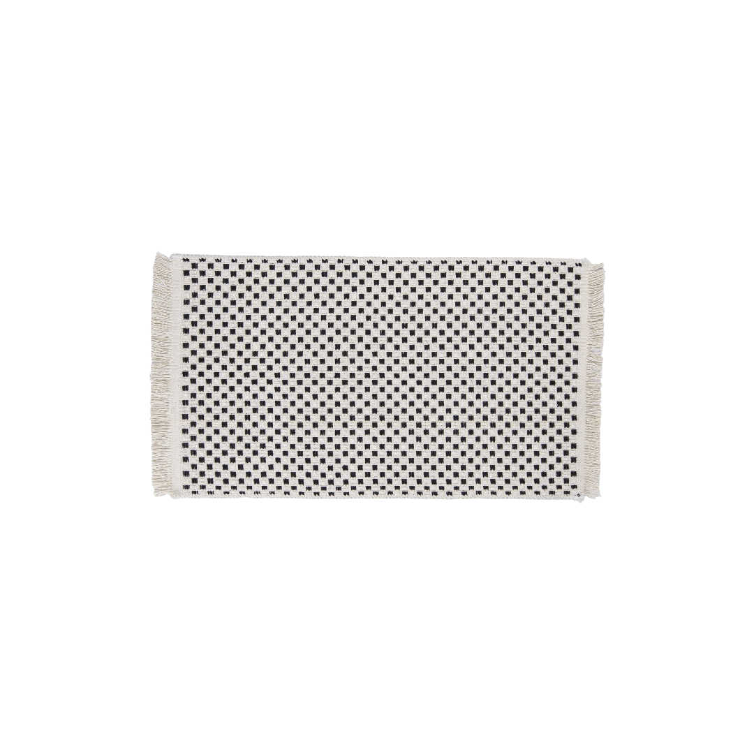 Black Modern Geometric Machine Washable Area Rug