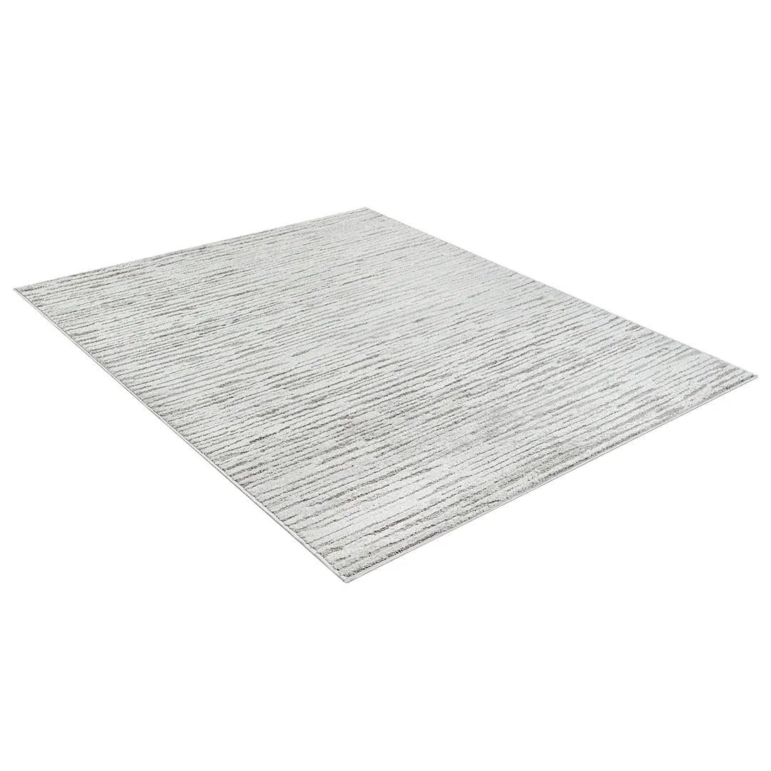 Gray Textured Stria Area Rug