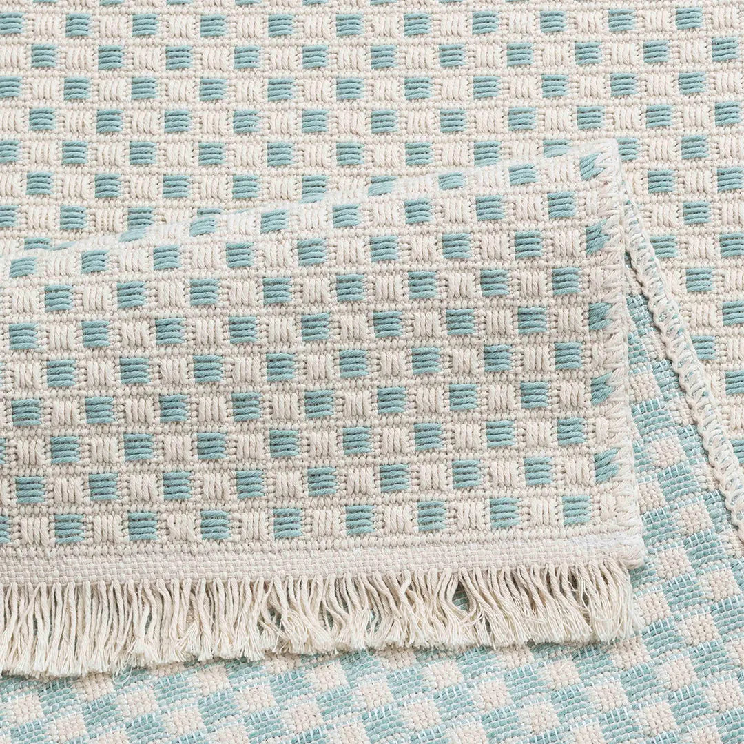 Green Modern Geometric Machine Washable Area Rug