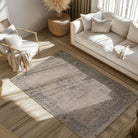 Vintage Beige Turkish Medallion Rug - TUR-BEI-HER-59-002 - Arconiz