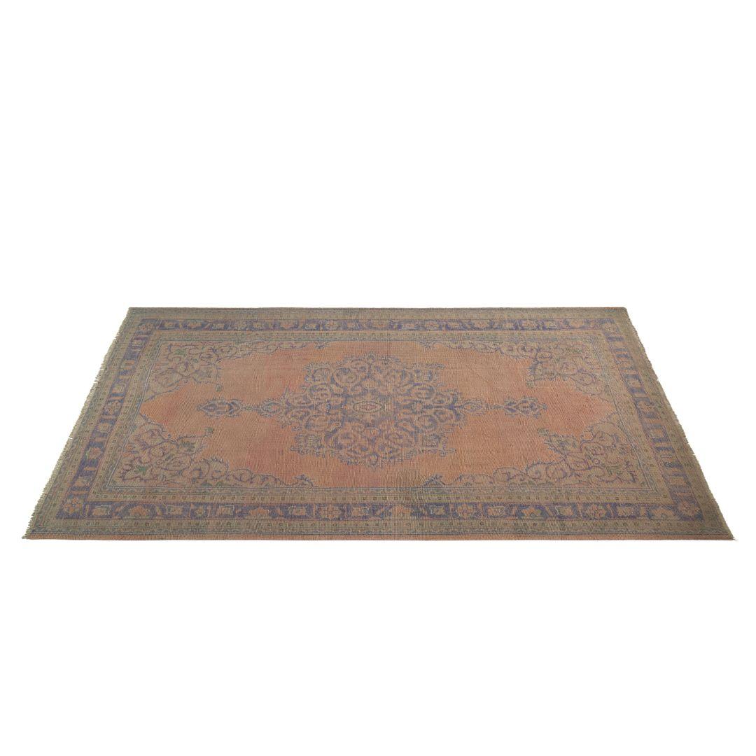 Vintage Beige Turkish Medallion Rug - TUR-PNK-AZU-79-011 - Arconiz