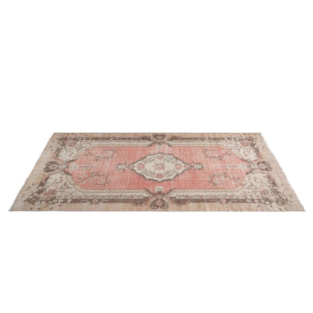 Vintage Beige Turkish Medallion Rug - TUR-PNK-SAL-610-013 - Arconiz