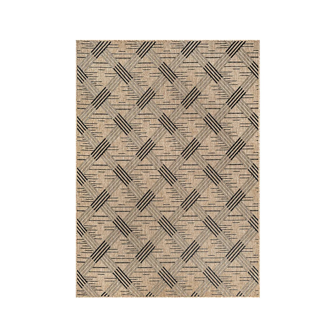 Contemporary Diagonal Weave Outdoor Area Rug