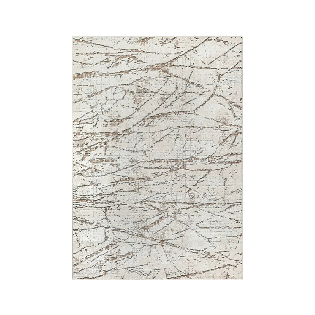 Beige Abstract Line Area Rug