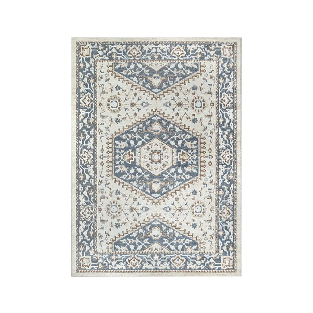 Grey/Blue Medallion Area Rug