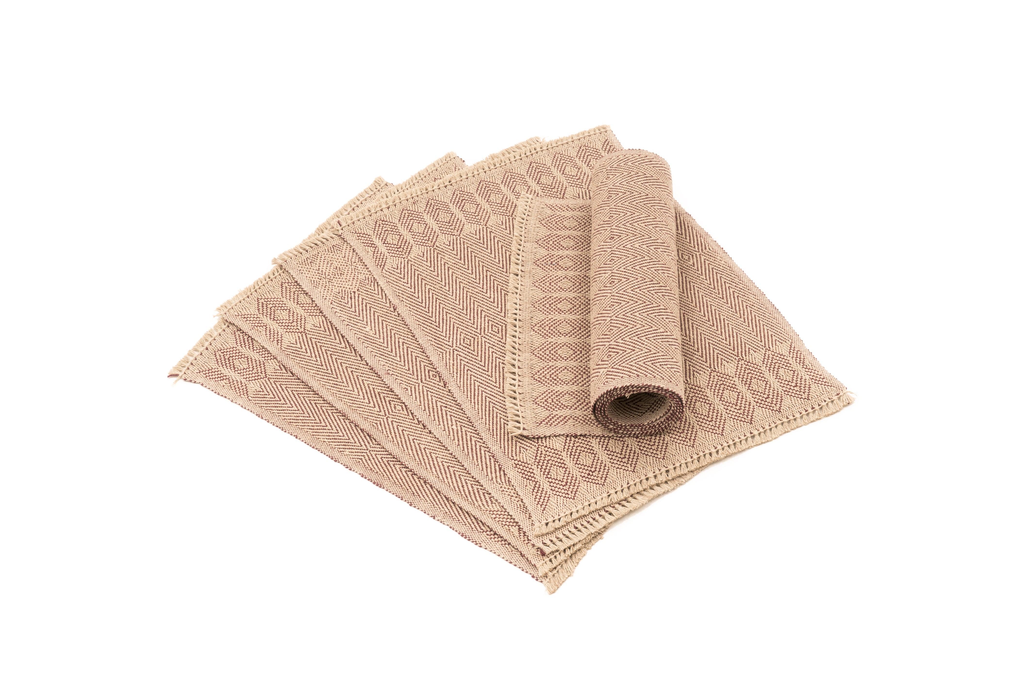 Seek Easy Handwoven Hemp Placemat & Table Runner Set - 9IHRDOK001018 - Arconiz