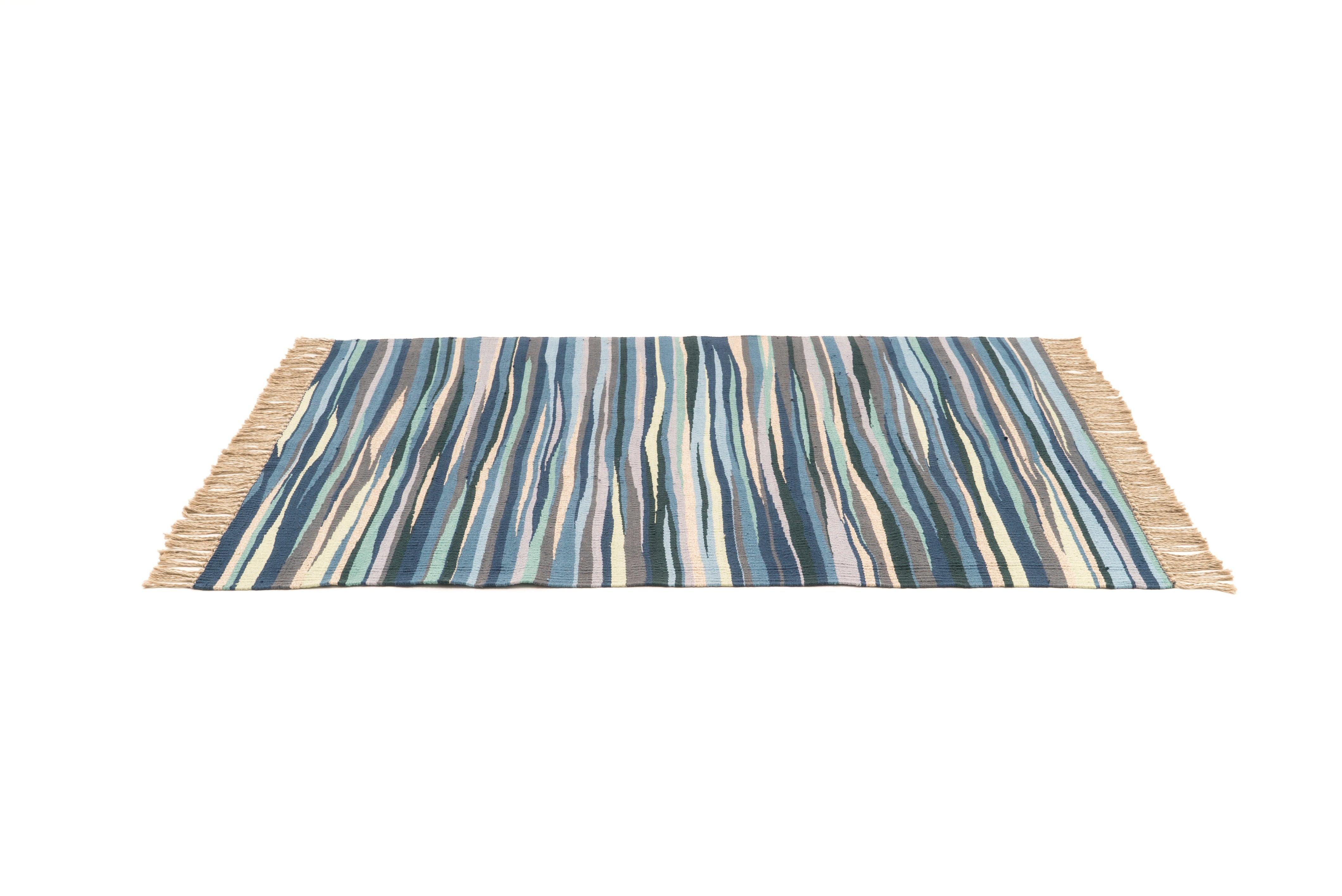 Illusions of Color Handwoven Hemp Designer Rug - 9IHRDOK004009 - Arconiz