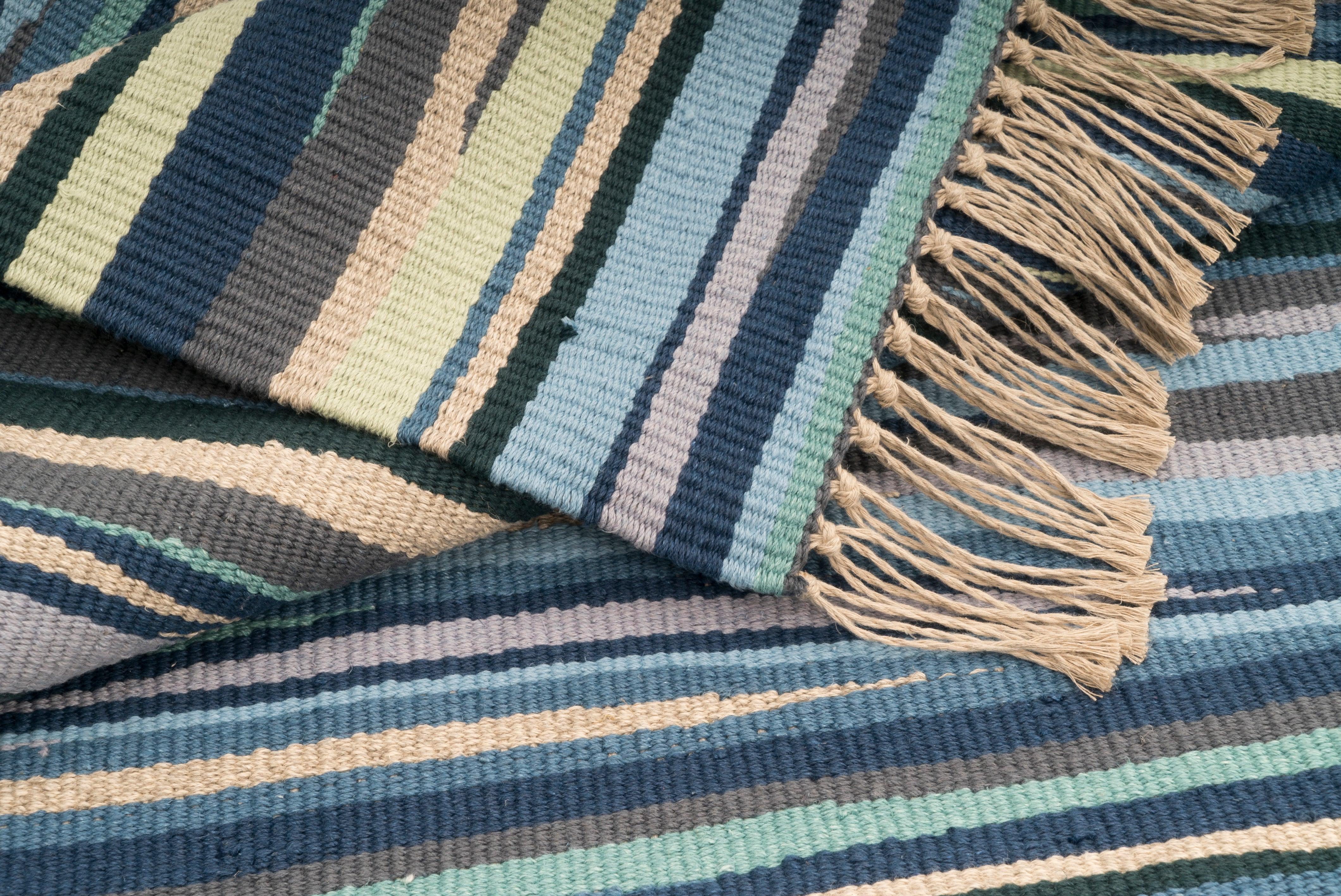 Illusions of Color Handwoven Hemp Designer Rug - 9IHRDOK004009 - Arconiz