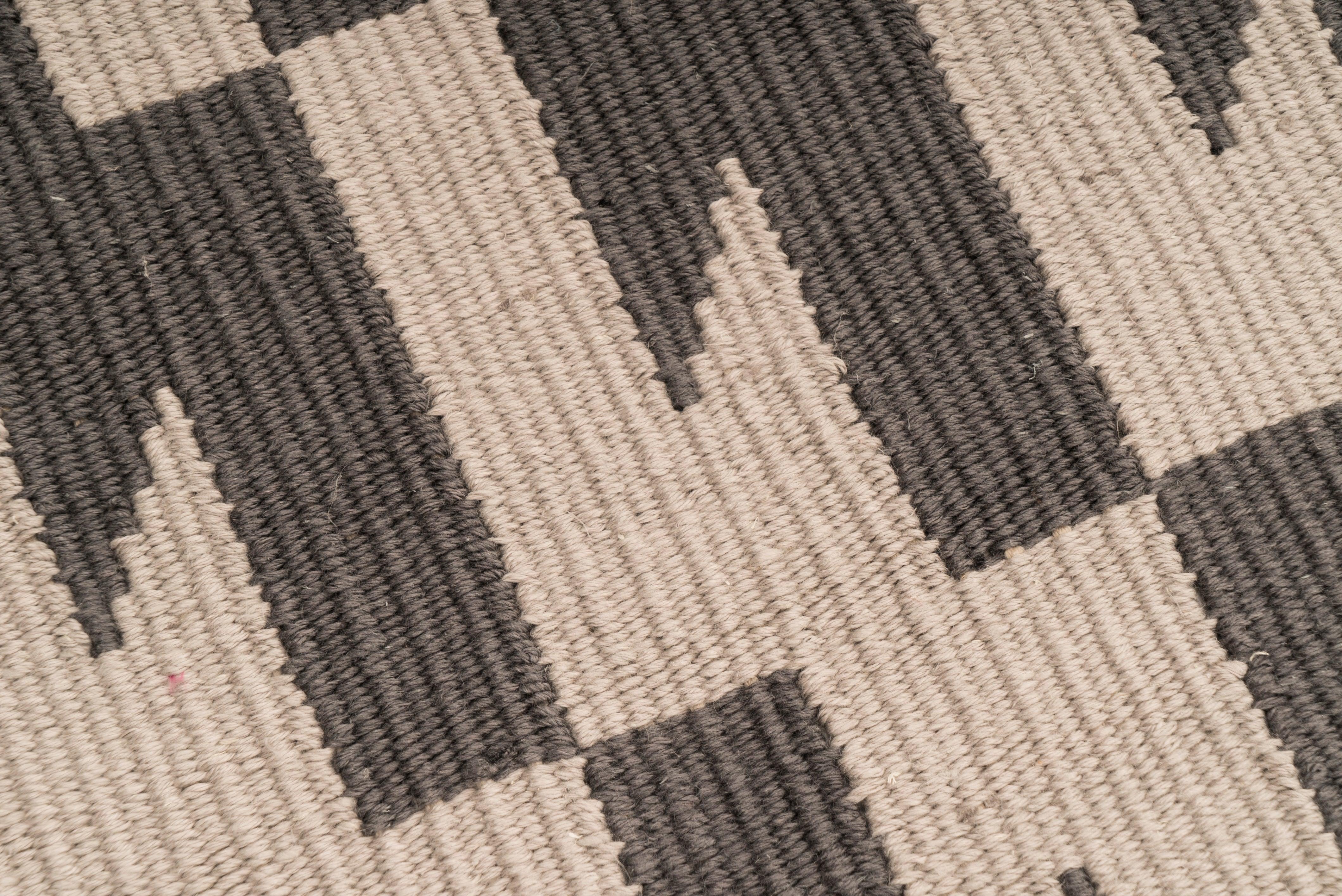 Thunder and Lightening Handwoven Hemp Designer Rug I - 9IHRDOK005001 - Arconiz