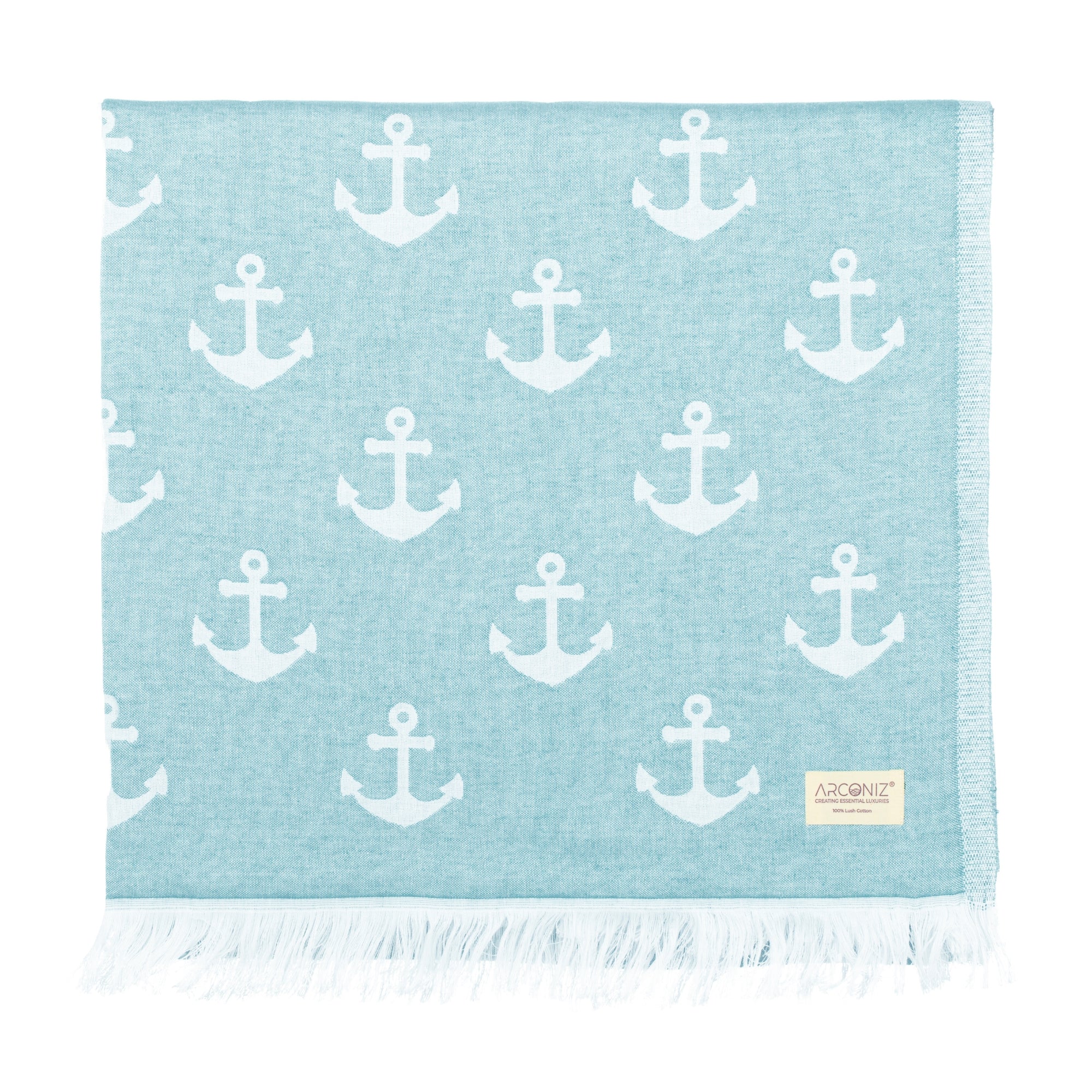 Luxurious Turkish Cotton Beach Towel - Anchor Design Arconiz